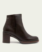 BOTTINES EN CUIR À TALONS TERESA MOKA