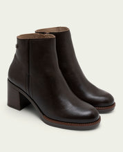BOTTINES EN CUIR À TALONS TERESA MOKA