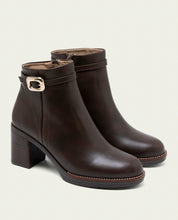 BOTTINES EN CUIR À TALONS TATIANA MOKA