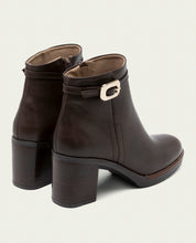 BOTTINES EN CUIR À TALONS TATIANA MOKA