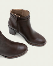 BOTTINES EN CUIR À TALONS TATIANA MOKA