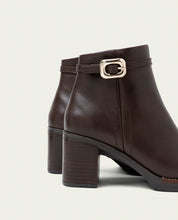 BOTTINES EN CUIR À TALONS TATIANA MOKA