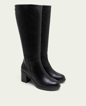BOTTES EN CUIR À TALONS TRIANA NOIR