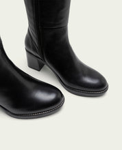 BOTTES EN CUIR À TALONS TRIANA NOIR