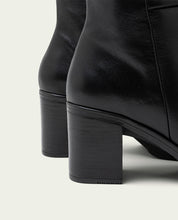BOTTES EN CUIR À TALONS TRIANA NOIR
