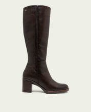 BOTTES EN CUIR À TALONS TRIANA MOKA