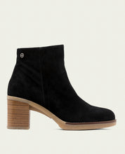 BOTTINES EN CUIR À TALONS TAMARA NOIR