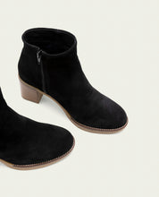 BOTTINES EN CUIR À TALONS TAMARA NOIR