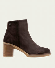 BOTTINES EN CUIR À TALONS TAMARA MOKA