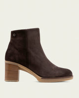 BOTTINES EN CUIR À TALONS TAMARA MOKA