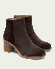 BOTTINES EN CUIR À TALONS TAMARA MOKA
