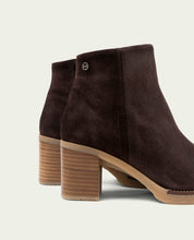 BOTTINES EN CUIR À TALONS TAMARA MOKA