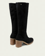 BOTTES EN CUIR À TALONS TINA NOIR