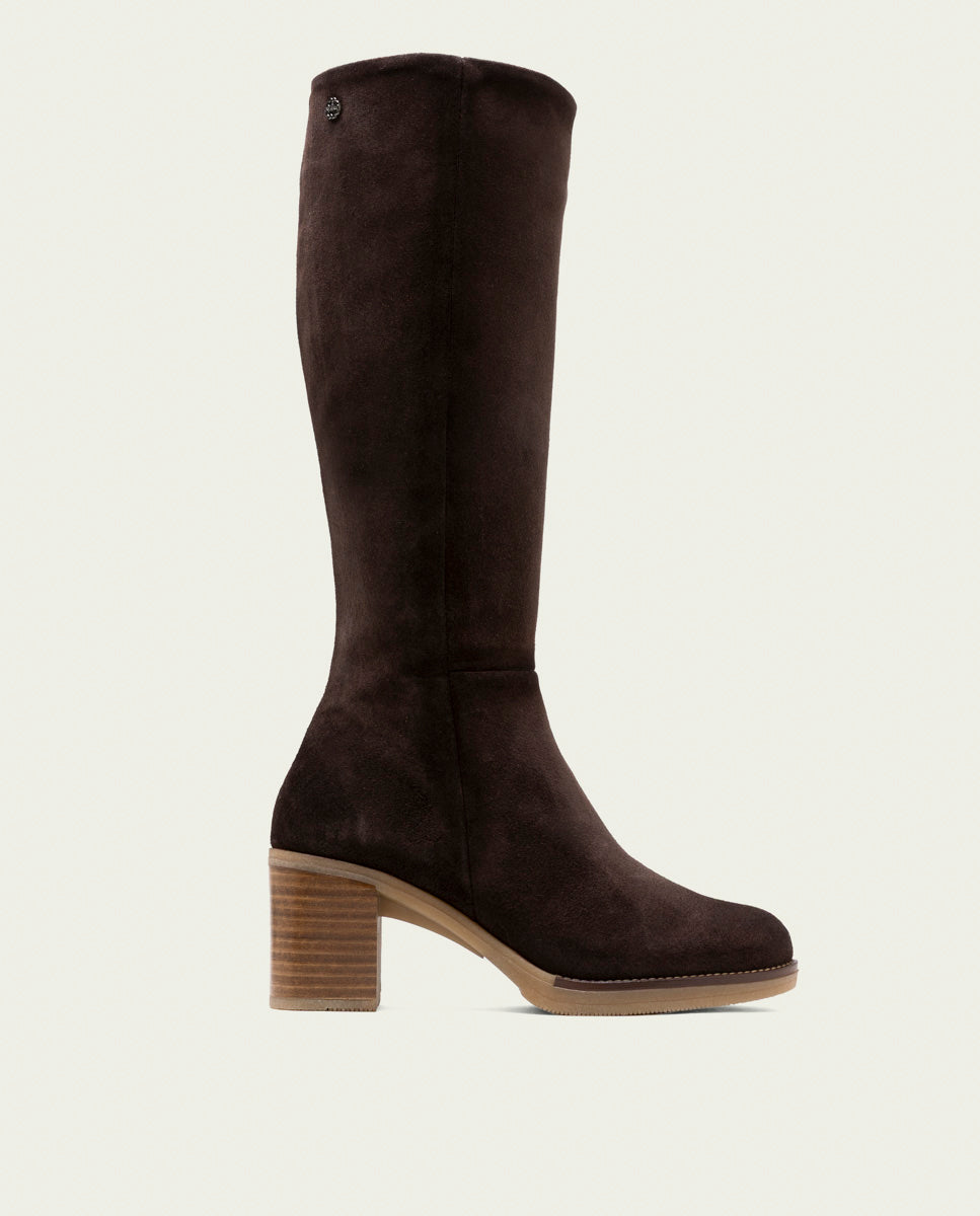 BOTTES EN CUIR À TALONS TINA MOKA