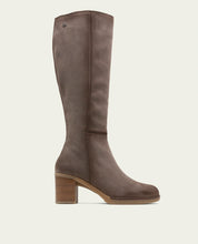BOTTES EN CUIR À TALONS TINA GRIS