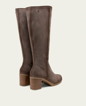 BOTTES EN CUIR À TALONS TINA GRIS