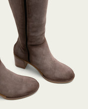 BOTTES EN CUIR À TALONS TINA GRIS