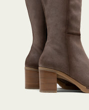 BOTTES EN CUIR À TALONS TINA GRIS