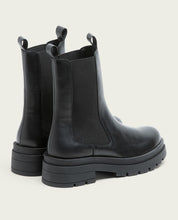 BOTTINES TRACK EN CUIR AVEC ÉLASTIQUES NAÍN NOIR