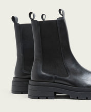 BOTTINES TRACK EN CUIR AVEC ÉLASTIQUES NAÍN NOIR