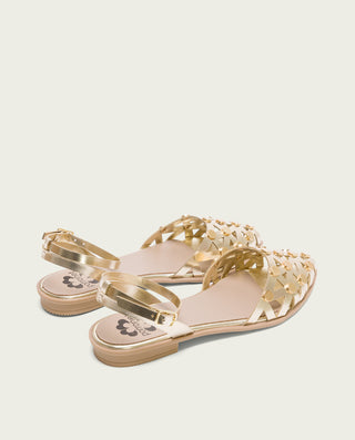 BALLERINE PLATE CLOUTÉS DORÉ RITA