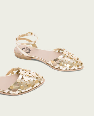 BALLERINE PLATE CLOUTÉS DORÉ RITA