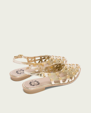 BALERINE PLATE CLOUTÉS DORÉ RANIA