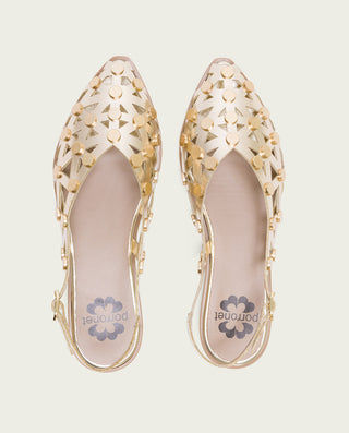 BALERINE PLATE CLOUTÉS DORÉ RANIA