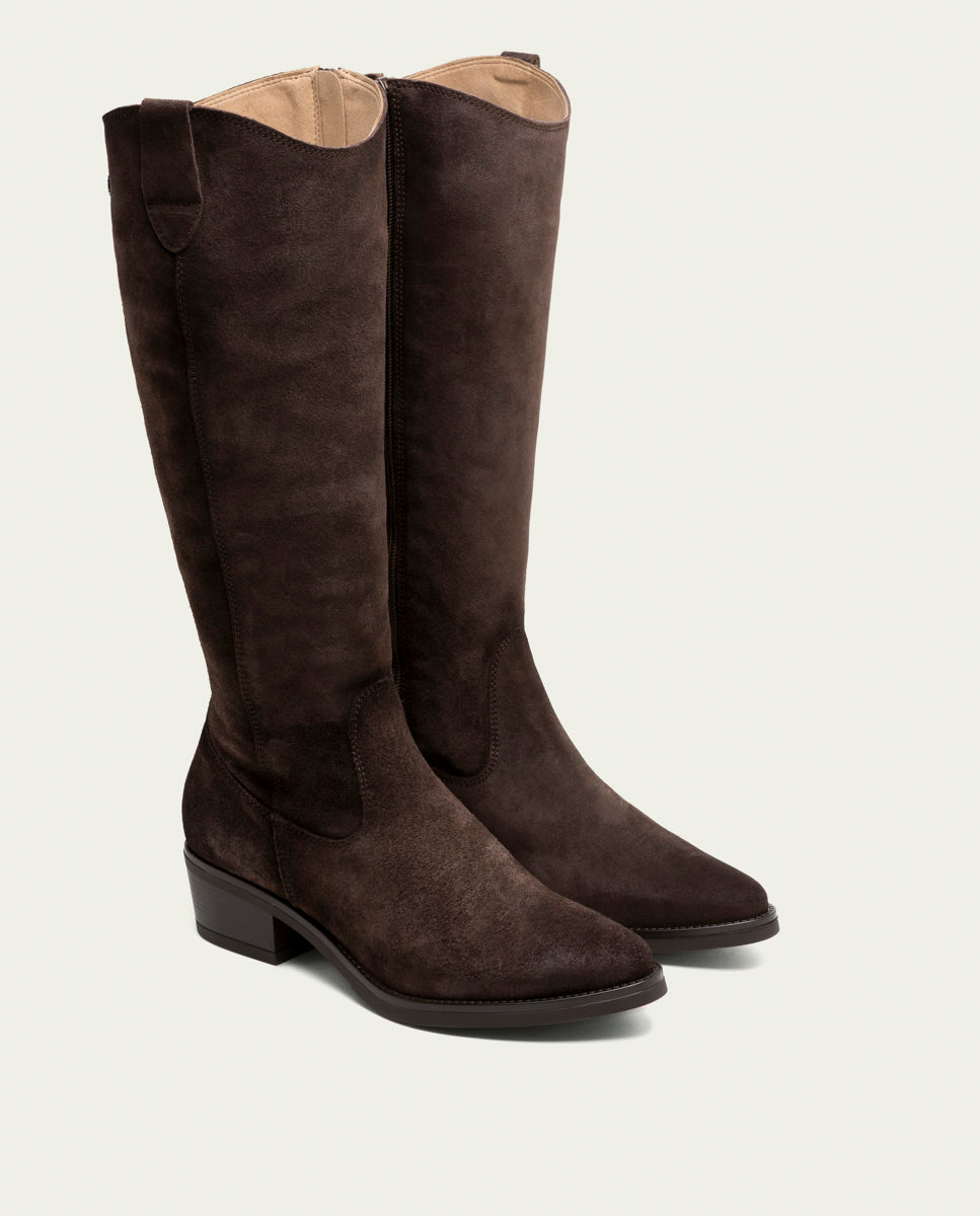 BOTTINES EN CUIR NOIR AVEC FERMETURE ÉCLAIR DELIA