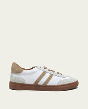 BASKETS SPORT CUIR BLANC ET BEIGE CHLOE