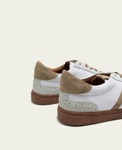 BASKETS SPORT CUIR BLANC ET BEIGE CHLOE