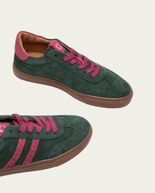 BASKETS SPORT DAIM VERT ET ROSE BERLIN