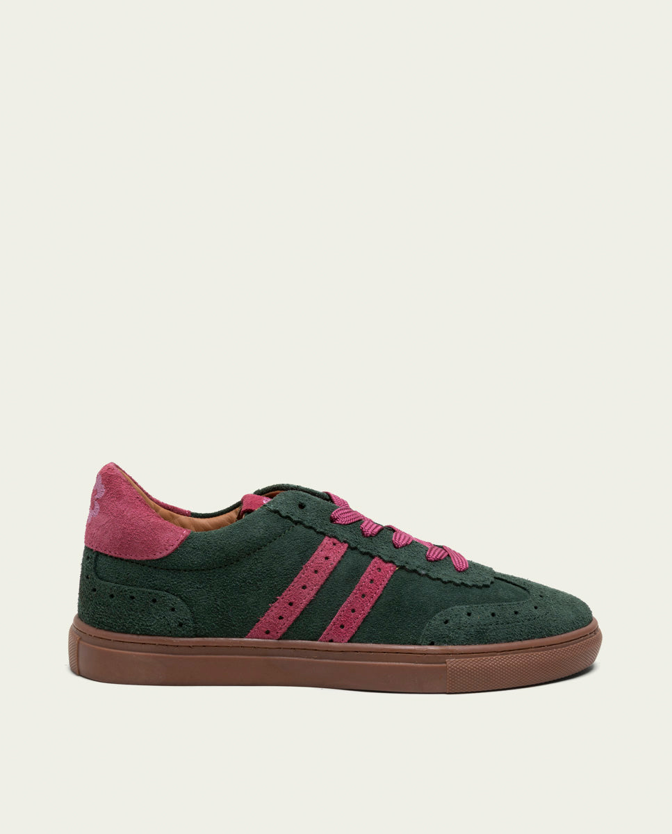 BASKETS SPORT DAIM VERT ET ROSE GRETA