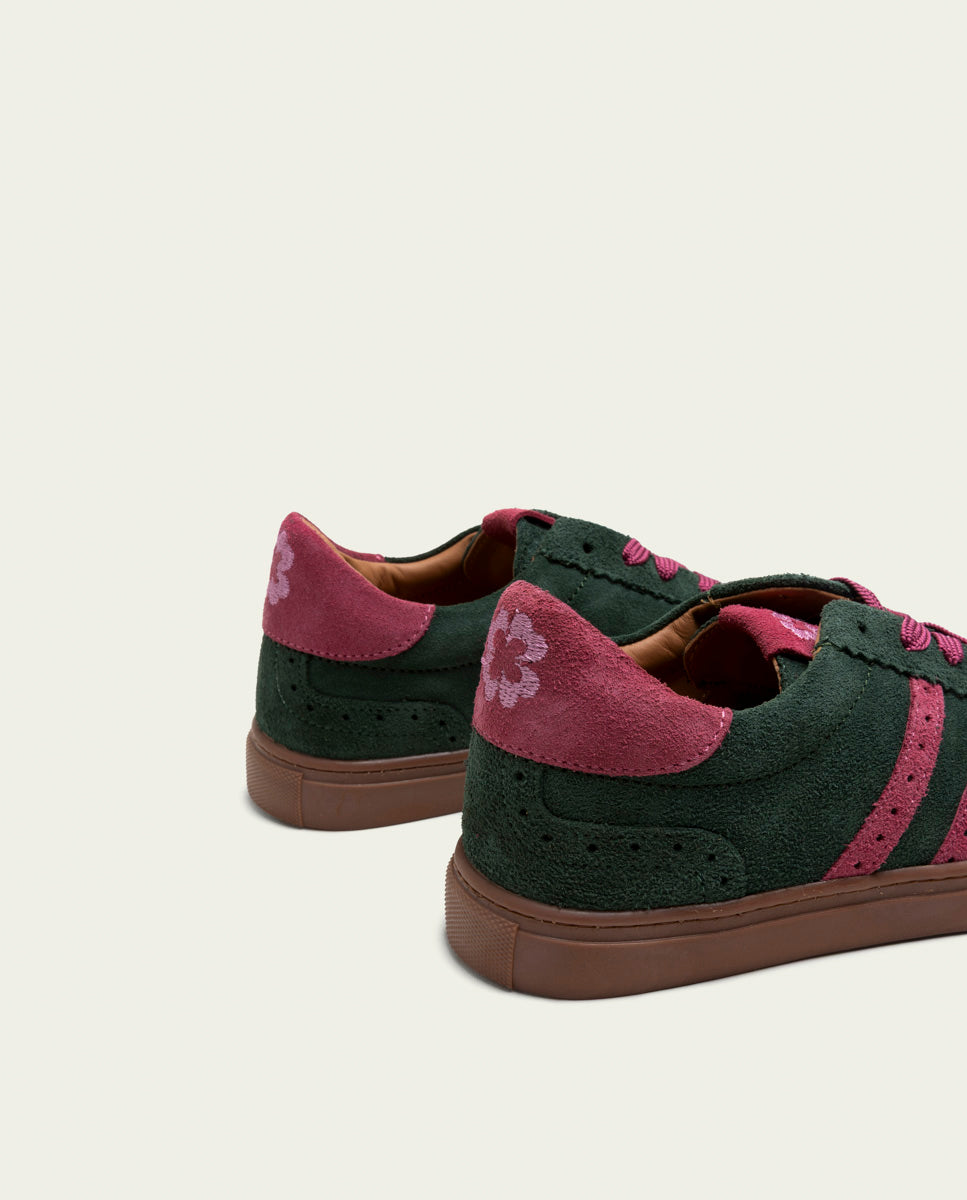 BASKETS SPORT DAIM VERT ET ROSE GRETA