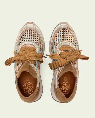 CHAUSSURES DE SPORT EN CUIR ET TISSU INÉS CUIR