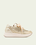 CHAUSSURES DE SPORT EN CUIR ET TISSU INÉS OR