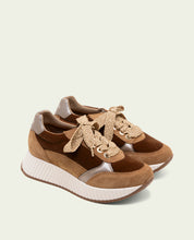 BASKETS PLATES EN CUIR ET VELOURS ZOE CUIR