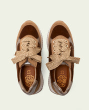 BASKETS PLATES EN CUIR ET VELOURS ZOE CUIR
