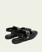 BALLERINES PLATES EN VELOURS VANESA NOIR
