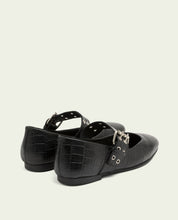 BALLERINES PLATES EN CUIR VEGA NOIR
