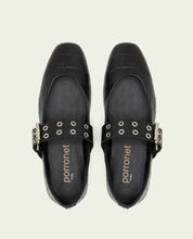 BALLERINES PLATES EN CUIR VEGA NOIR