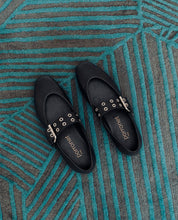 Ballerines plates en cuir Vilma noir