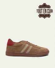 PARIS CUIR CAMEL TAUPE ROUGE
