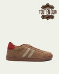 PARIS CUIR CAMEL TAUPE ROUGE