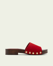 SANDALES EN CUIR À TALONS VALERIA ROUGE